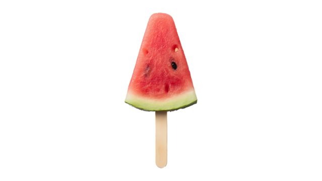 A watermelon popsicle on transparent background PNG