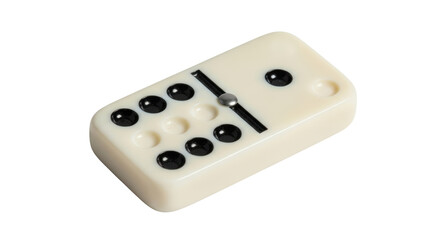 Isolated Domino Tile with Six and One