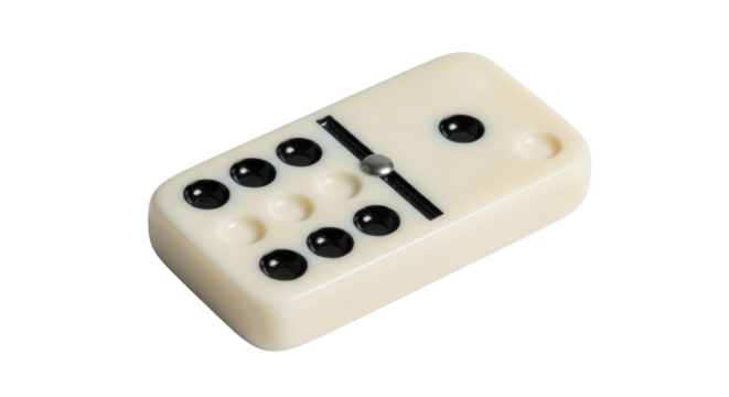 Isolated Domino Tile with Six and One