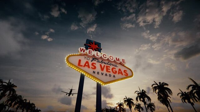 Las Vegas Night 3D Video Animation - Powered by Adobe