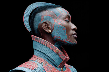 Exploring transhumanism through futuristic body art and design