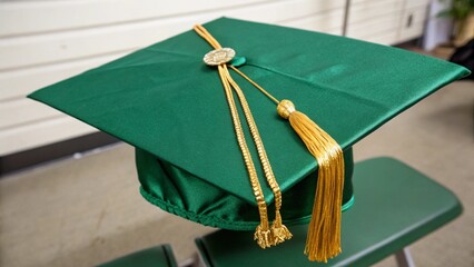 graduation cap and diploma