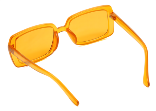 yellow fashion sunglasses with yellow frames  isolated on white background PNG, ai generated