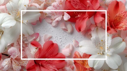 Close-up of delicate alstroemeria flowers in soft pink and white hues, creating a romantic and serene atmosphere.