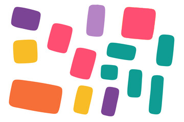 Abstract Colorful Rounded Rectangles Pattern