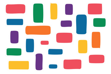 Abstract Colorful Rounded Rectangles Pattern