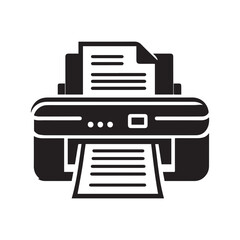 Printer icon Vector illustration.minimalist printer machine icon.