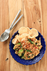 Top View Lotek, Sundanese Vegetable Salad with Spicy Peanut Dressing
