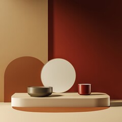 Modern Graphic Product Display with Minimalist Elements