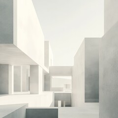 Modern Minimalist Architecture in Urban Environment