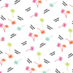 tropical vibes summer all over pattern  print illustrations vector art