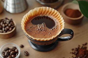 Pour-over coffee setup showcasing minimalism and simplicity in brewing techniques