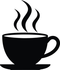 Hot  Tea Cup Vector Art white background