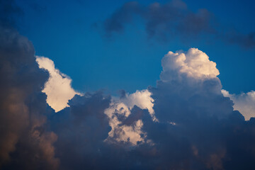 Dramatic sky. Sunset. Natural background.