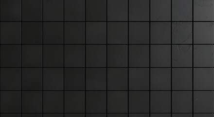 黒いタイルが並ぶモダンな壁のテクスチャ背景