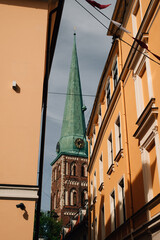 Church in Riga on a sunny day