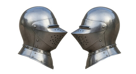 Isolated Knight Helmets