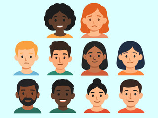 Cute Cartoon Avatar Emotion Showcase