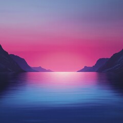 Serene Minimalist Landscape at Dusk