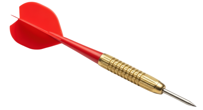 Isolated Dart with Red Flight