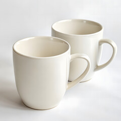 white cup on white background