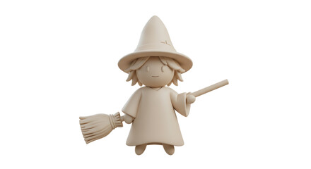 Isolated Witch Figurine