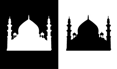 mosque silhouette vector illustration, mosque icon, mosque logo, mosque symbol, design, Islamic, Eid al adha design, Eid al fitr, Islamic background, black, design, illustration, vector, art,