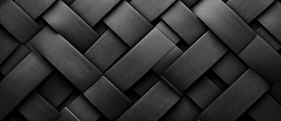 Fototapeta premium Close-up of textured black fabric