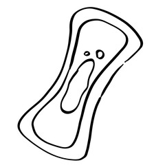 serviette hygiénique avec sang flux léger en line