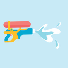 Water gun with water spray 