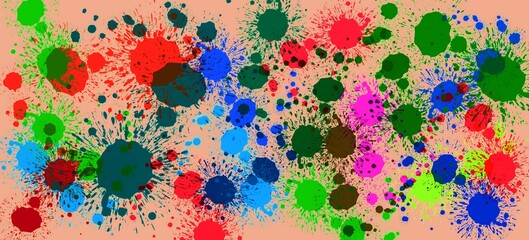Colorful Paint Splatter Background – Abstract Ink Explosion Art