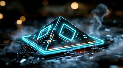 Futuristic Pyramid Tech