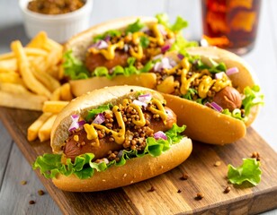 Wege hot dog z kiełbaską z soczewicy, musztardą Dijon i czerwoną cebulą
