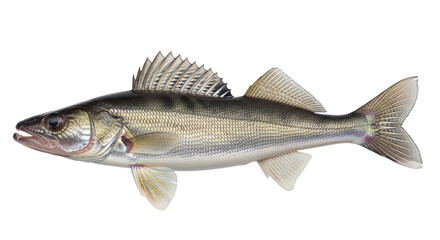 Isolated Walleye Fish