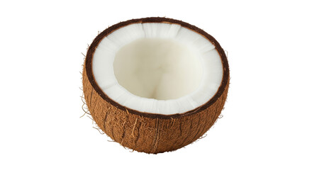 Isolated Half Coconut