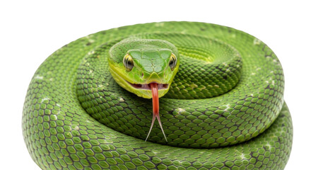 Isolated Green Snake