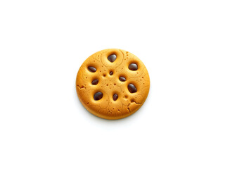 Tasty chocolate chip cookie icon in top view, great for snack, dessert, and food-related designs. Generative AI