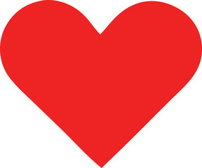 A simple red heart shape image for valentine s day or love related designs