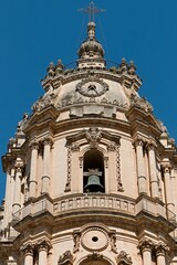 Fototapeta premium Cathedral of San Giorgio in Modica city in Sicily. UNESCO World heritage. Italy. Europe. 