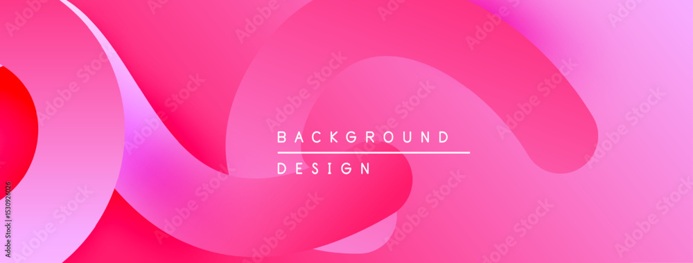 Poster Abstract pink background. Fluid shapes overlap, creating dynamic visual effect. Modern design element for projects.