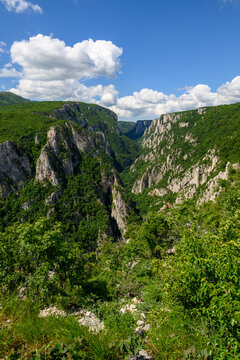 Scenic landscape of Lazar's Canyon (Lazarev kanjon), the deepest and longest canyon in eastern Serbia, near the city of Bor