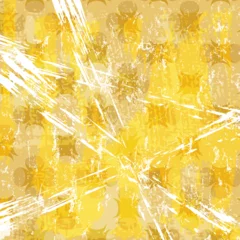 Fototapete Rund abstract grunge background, with paint strokes and splashes, yellow © Kirsten Hinte