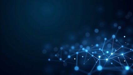 Abstract blue network connection background digital technology