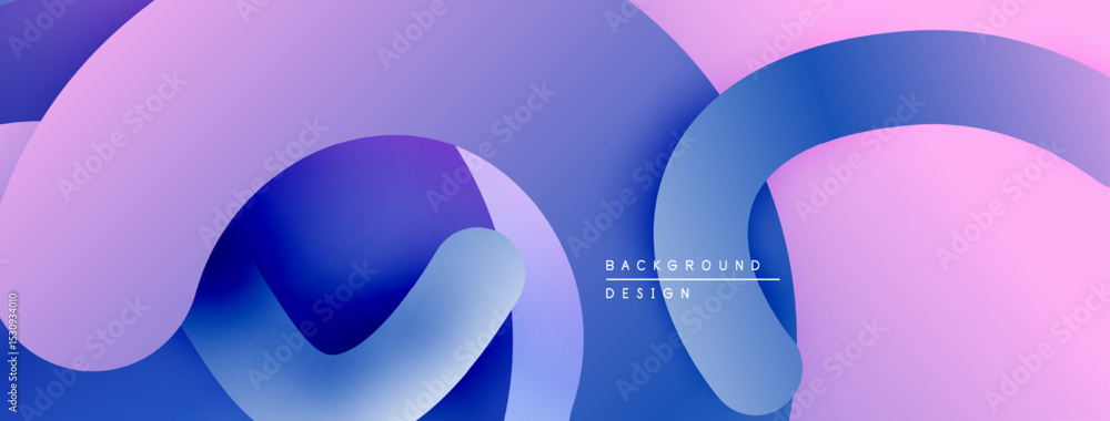 Aufkleber abstract fluid shapes, vibrant colors blend. gradient design creates smooth transitions, modern aest