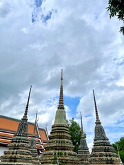 Fototapeta premium Wat Pho or Pho temple, an ancient temple, Buddha, Wat Phra Chetuphon Wimon Mangkhalaram, Buddhism, religion, architecture, exterior, Bangkok, Thailand, Thailand Destination