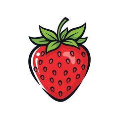 strawberry on white background