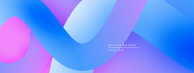 Abstract fluid shapes, vibrant blues, purples create modern background. Soft gradients, overlapping forms suggest movement, depth.