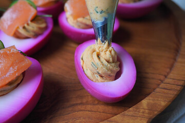 Vibrant Pink Devilled Egg