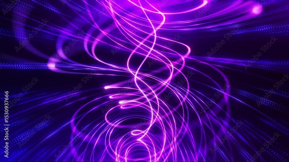 Aufkleber colorful high-tech background with luminous particles, a swirling surface of dots forming a complex 
