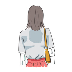 大量の発汗で困っている若い女性